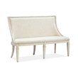 Magnussen Newport Wood Bench with Upholstered Seat & Back