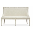 Magnussen Newport Wood Bench with Upholstered Seat & Back