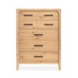Magnussen Somerset 5-Drawer Wood Chest in Butternut Natural/Graphite