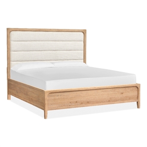 Magnussen Somerset Wood Cal.King Panel Bed w/Upholstered Headboard in Natural