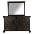 Magnussen Home Bellamy Peppercorn Drawer Dresser With Landscape Mirror
