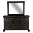 Magnussen Home Bellamy Peppercorn Drawer Dresser With Landscape Mirror