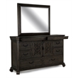 Magnussen Home Bellamy Peppercorn Drawer Dresser With Landscape Mirror