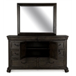 Magnussen Home Bellamy Peppercorn Drawer Dresser With Landscape Mirror