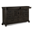 Magnussen Home Bellamy Peppercorn Drawer Dresser With Landscape Mirror