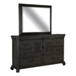 Magnussen Home Bellamy Peppercorn Drawer Dresser With Landscape Mirror