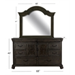 Magnussen Home Bellamy Peppercorn Drawer Dresser With Shaped Mirror
