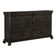 Magnussen Home Bellamy Peppercorn Drawer Dresser With Shaped Mirror