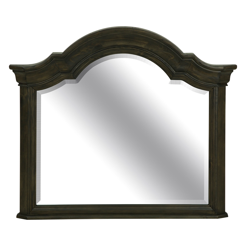 Magnussen Home Bellamy Peppercorn Drawer Dresser With Shaped Mirror