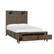 Magnussen Home Bay Creek Toasted Nutmeg Queen Lamp Panel Storage Bed
