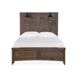 Magnussen Home Bay Creek Toasted Nutmeg Queen Lamp Panel Storage Bed