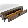 Magnussen Home Bay Creek Toasted Nutmeg Queen Lamp Panel Storage Bed