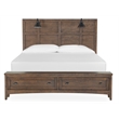Magnussen Home Bay Creek Toasted Nutmeg King Lamp Panel Storage Bed