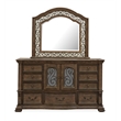 Magnussen Home Durango Willadeene Brown Drawer Dresser With Shaped Mirror