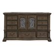 Magnussen Home Durango Willadeene Brown Drawer Dresser With Shaped Mirror