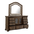 Magnussen Home Durango Willadeene Brown Drawer Dresser With Shaped Mirror