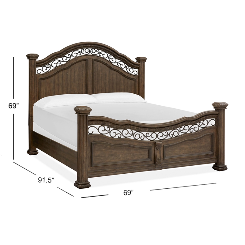 Magnussen Home Durango Willadeene Brown Queen Panel Bed