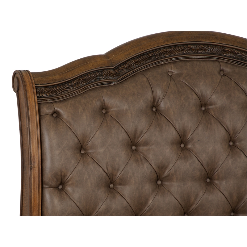 Magnussen Home Durango Willadeene Brown King Upholstered Sleigh Storage Bed
