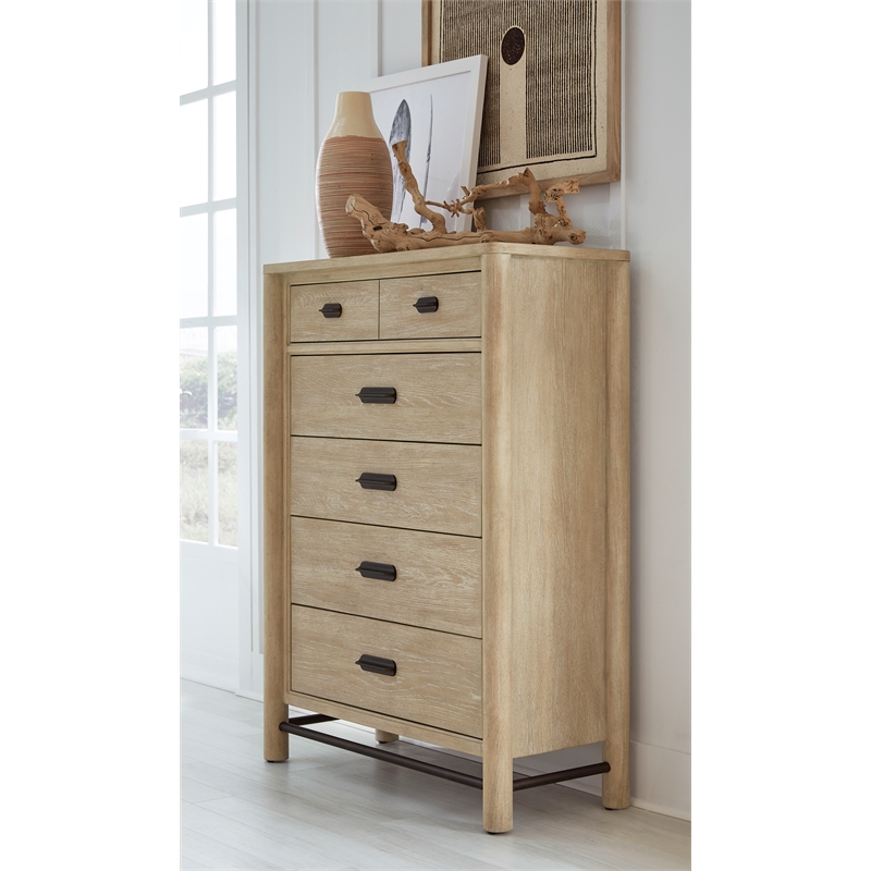 Salt Life Home Sunset Cove Sanibel Brown 5-Drawers Bedroom Chest