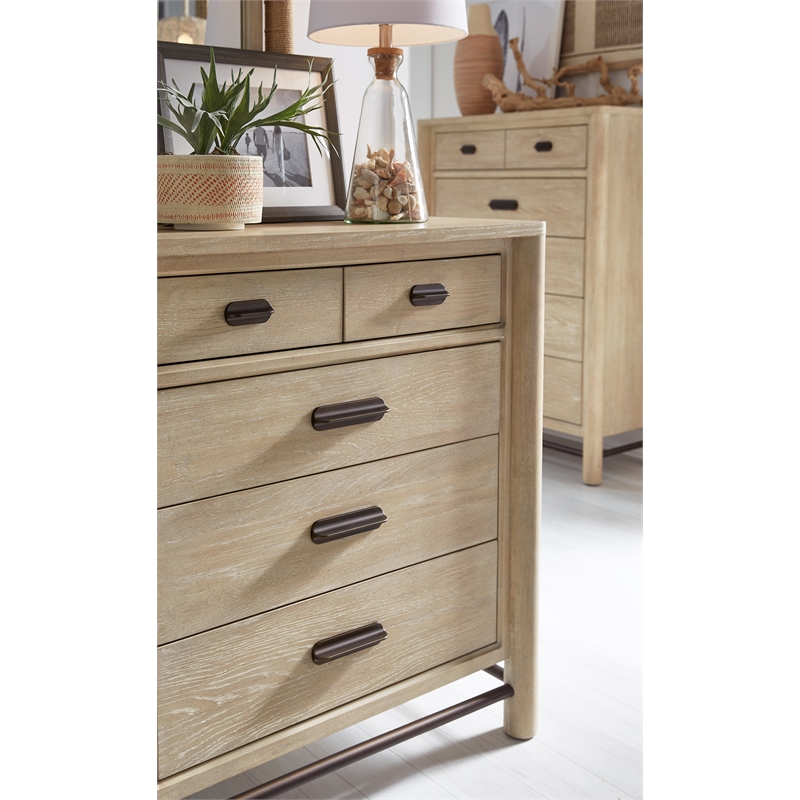 Salt Life Home Sunset Cove Sanibel Brown 9-Drawers Bedroom Dresser