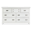 Magnussen Home Charleston White Drawer Dresser With Grey Mirror