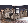 Magnussen Home Marisol Fawn Drawer Dresser With Shaped Mirror in Fawn Finish