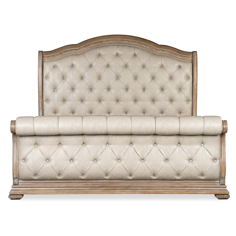 Magnussen Home Marisol Fawn Queen Upholstered Sleigh Bed