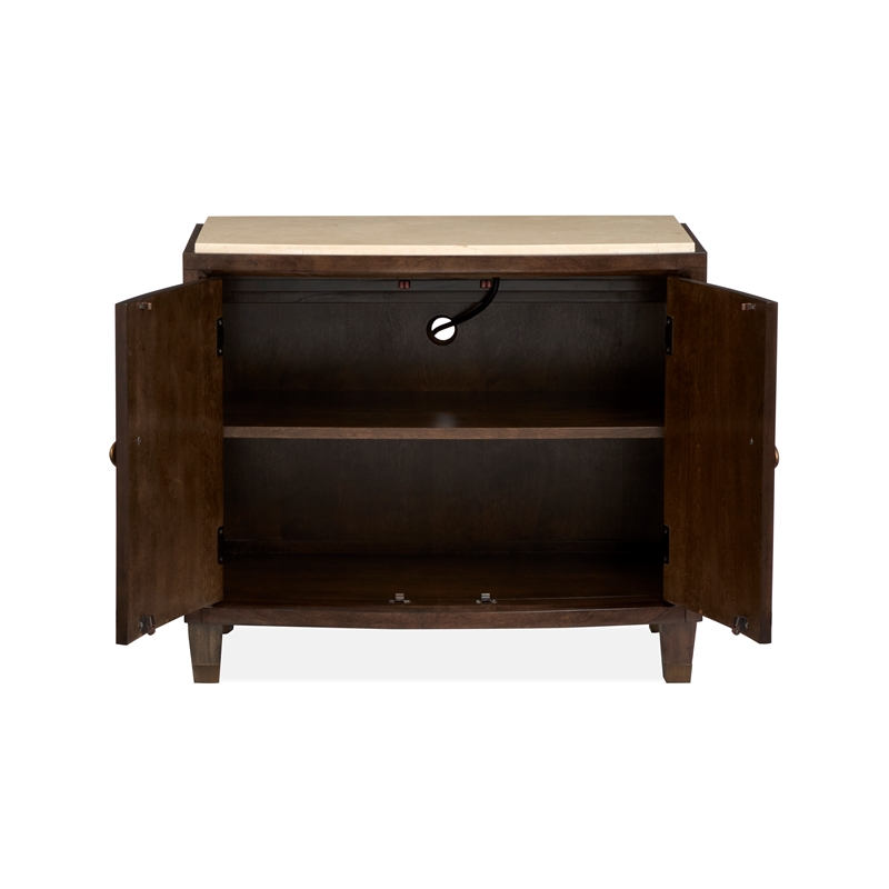Magnussen Home Rowan Espresso Door Nightstand