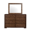 Magnussen Home Rowan Espresso Drawer Dresser With Landscape Mirror in Espresso