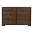 Magnussen Home Rowan Espresso Drawer Dresser With Landscape Mirror in Espresso