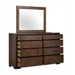 Magnussen Home Rowan Espresso Drawer Dresser With Landscape Mirror in Espresso