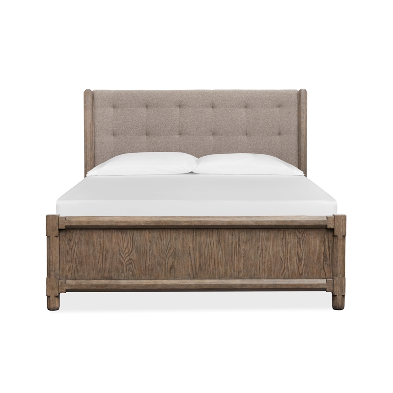 Magnussen Home Claremont Smokey Taupe King Upholstered Panel Bed