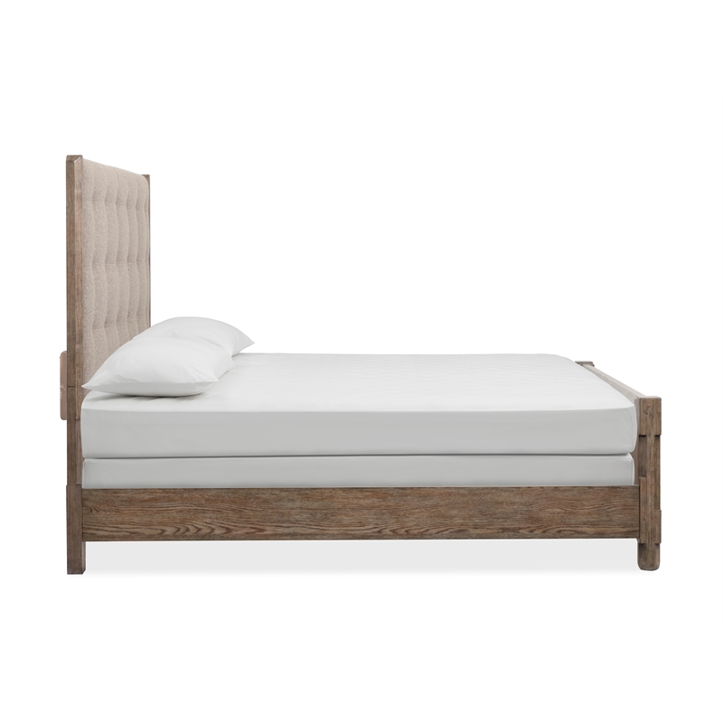 Magnussen Home Claremont Smokey Taupe California King Upholstered Panel Bed