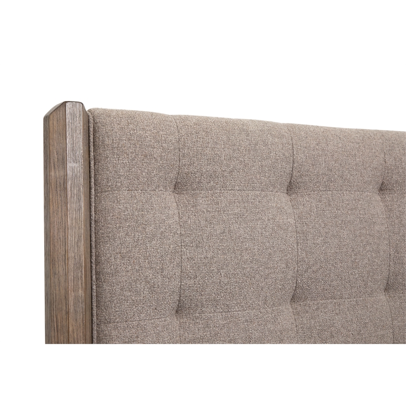 Magnussen Home Claremont Smokey Taupe California King Upholstered Panel Bed