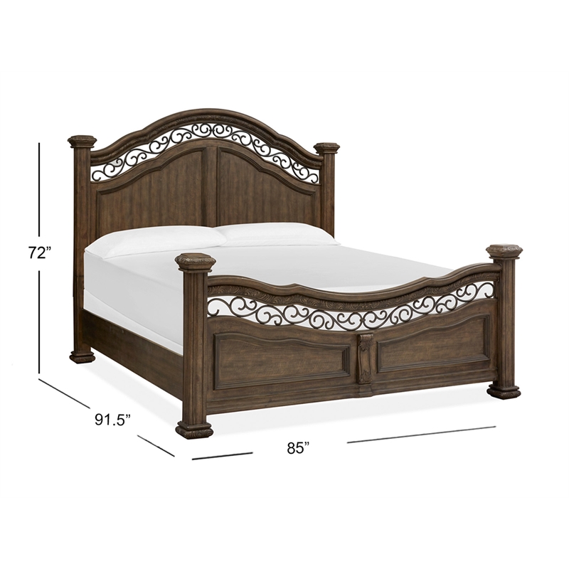 Magnussen Home Durango Willadeene Brown King Panel Bed