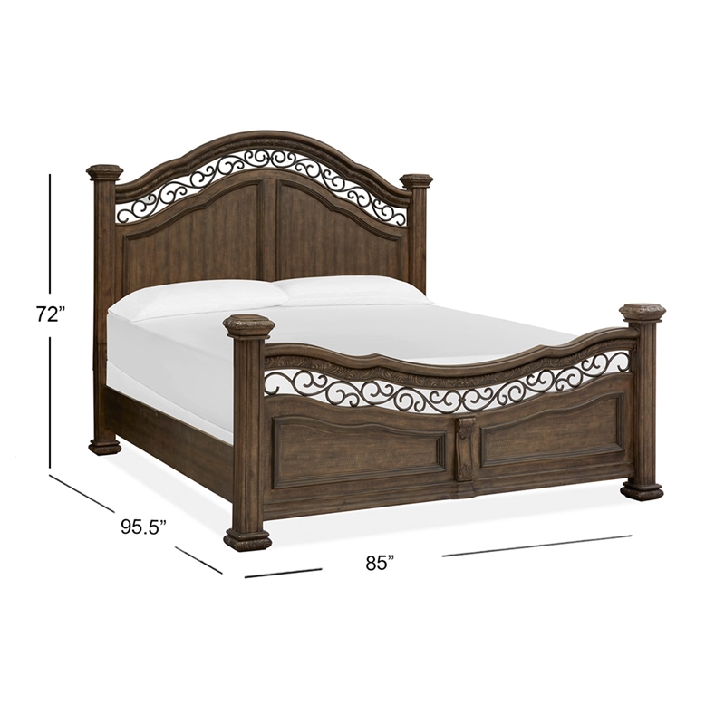 Magnussen Home Durango Willadeene Brown California King Panel Bed
