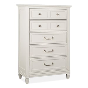 Magnussen Home Willowbrook Egg Shell White 5-Drawers Bedroom Chest