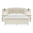 Magnussen Home Willowbrook Egg Shell White King Upholstered Wall Panel Bed