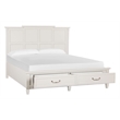 Magnussen Home Willowbrook Egg Shell White California King Panel Storage Bed