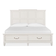 Magnussen Home Willowbrook Egg Shell White California King Panel Storage Bed