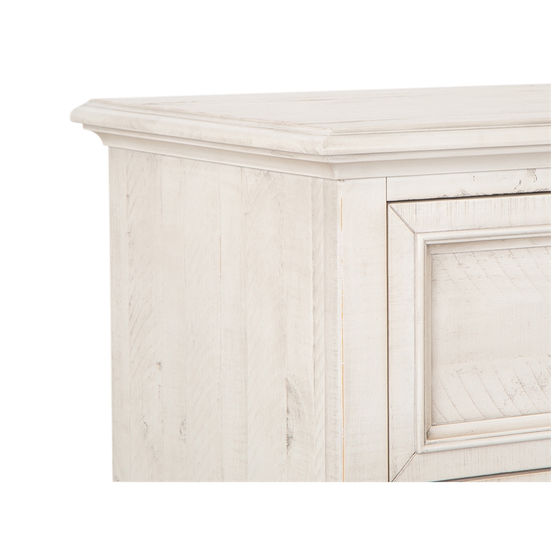 Magnussen Home Newport Alabaster Drawer Dresser With Landscape Mirror