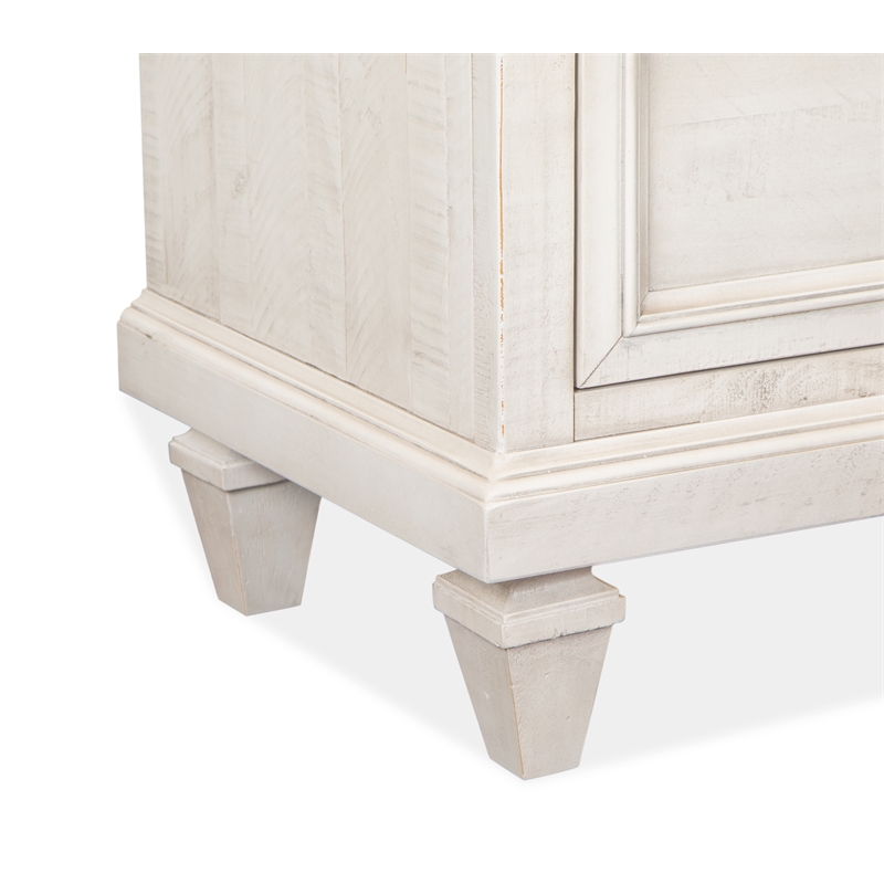 Magnussen Home Newport Alabaster Drawer Dresser With Landscape Mirror