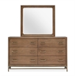 Magnussen Home Lindon Belgian Double Drawer Dresser With Landscape Mirror