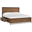 Magnussen Home Lindon Belgian Wheat And Coffee Bean Queen Panel Storage Bed