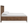Magnussen Home Lindon Belgian Wheat And Coffee Bean Queen Panel Storage Bed
