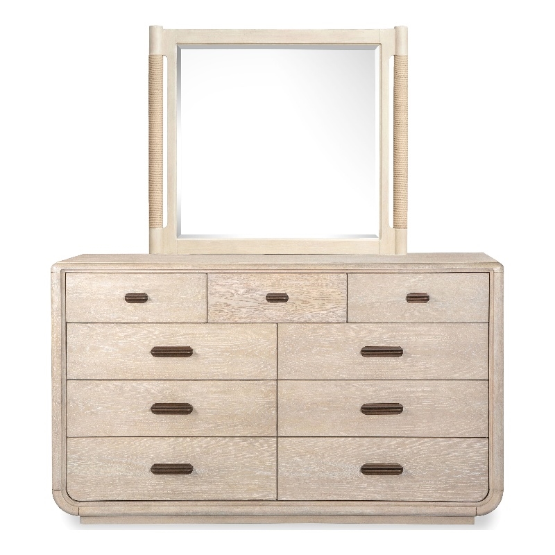 Salt Life Home Sunset Cove Sanibel Brown Drawer Dresser With Landscape Mirror