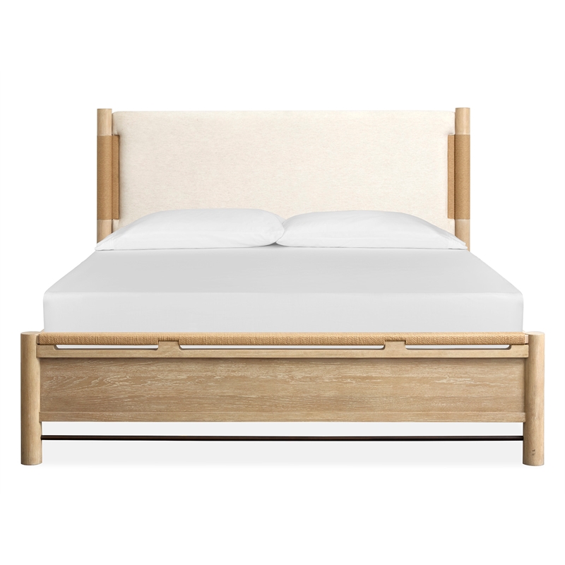 Salt Life Home Sunset Cove Sanibel Brown King Panel Upholstered Bed