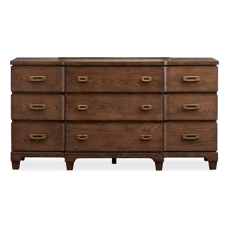 Salt Life Home Sugar Mill Spiced Rum Drawer Dresser With Shaped Mirror