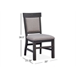 Magnussen Home Bellamy Peppercorn Upholstered Side Chair Two Pack