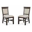 Magnussen Home Bellamy Peppercorn Upholstered Side Chair Two Pack